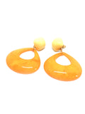 Boucles d'oreilles géométrique orange