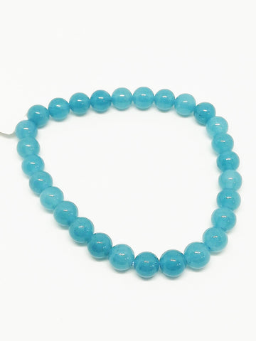 Bracelet perles quartz bleu 6mm