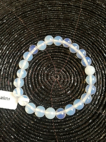 Bracelet perles naturelles opaline 8mm (Véritable)
