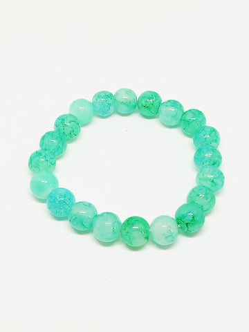 Bracelet perles vert turquoise naturelles 10mm