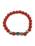 Bracelet Feng Shui en perles jade rouge