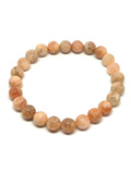 Bracelet perles naturelles pierre de lune rose 8mm