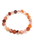Bracelet perles naturelles quartz rouge 8mm