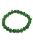 Bracelet perles naturelles jade vert 8mm (Véritable)