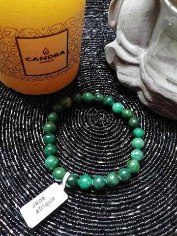 Bracelet perles naturelles Jade afrique 8mm (Véritable) lithothérapie