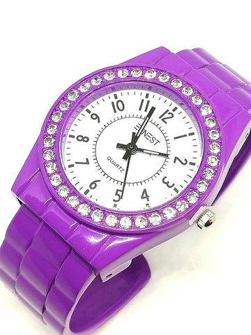 Montre femme bracelet violet