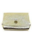 Porte monnaie cuir doré or brillant