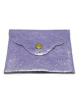 Porte monnaie cuir violet brillant