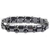 Bracelet en perle hématite magnétique 6mm - Noir-2