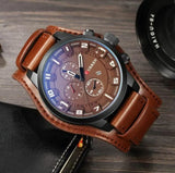 Montre curren homme bracelet quartz - Marron Café