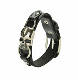 Bracelet tête de mort simili cuir