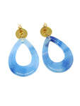 Boucles d'oreilles pendantes bleu ciel