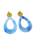 Boucles d'oreilles pendantes bleu ciel