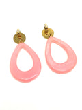 Boucles d'oreilles pendantes rose