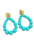 Boucles d'oreilles turquoise mat