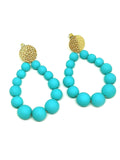 Boucles d'oreilles turquoise mat