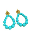 Boucles d'oreilles turquoise mat