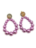 Boucles d'oreilles violet brillant