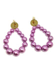 Boucles d'oreilles violet brillant