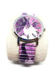 Montre chat violet