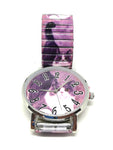 Montre chat violet