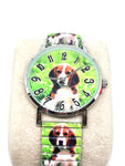 Montre chien vert