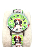Montre chien vert