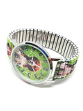 Montre chien vert