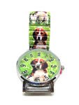 Montre chien vert