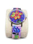 Montre fleurs Multicouleur