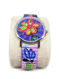 Montre fleurs Multicouleur