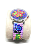 Montre fleurs Multicouleur