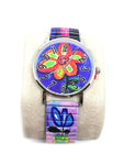 Montre fleurs Multicouleur
