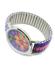Montre fleurs Multicouleur