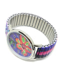 Montre fleurs Multicouleur