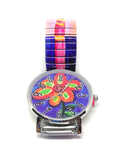 Montre fleurs Multicouleur
