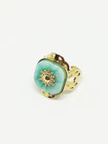 Bague femme amazonite