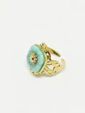 Bague femme amazonite