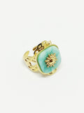 Bague femme amazonite