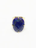 Bague pierre lapis lazuli - Doré 