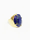 Bague pierre lapis lazuli - Doré 