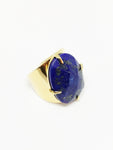 Bague pierre lapis lazuli - Doré 