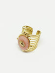 Bague quartz rose