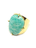 Bague femme en pierre amazonite