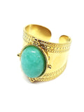 Bague pierre amazonite