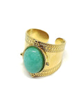 Bague pierre amazonite