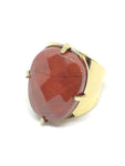 Bague pierre jaspe rouge