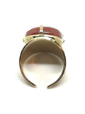 Bague pierre jaspe rouge