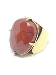 Bague pierre jaspe rouge