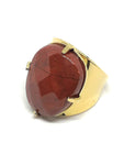 Bague pierre jaspe rouge